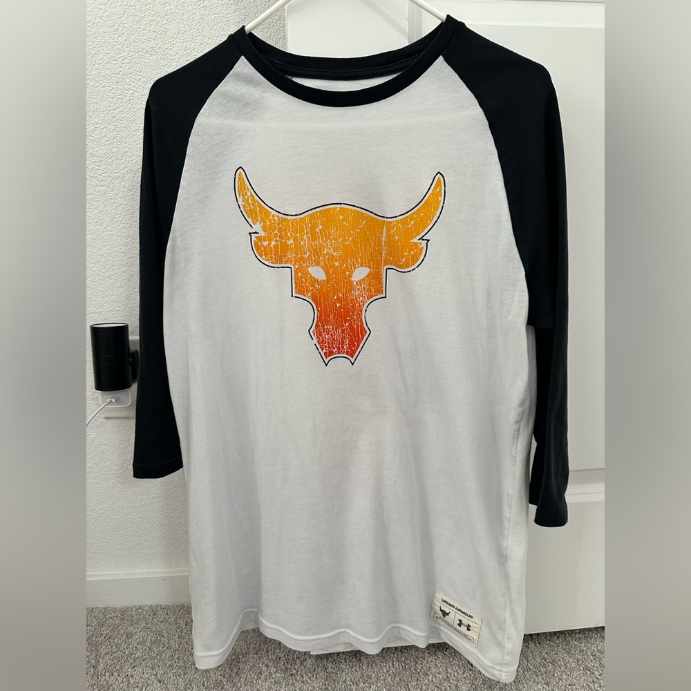Under Armour Black and White Raglan Shirt